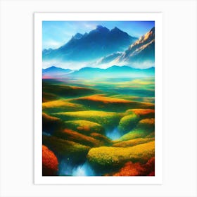 Landscape Painting, Landscape Painting, Landscape Painting, Landscape Painting, Landscape Painting 3 Art Print