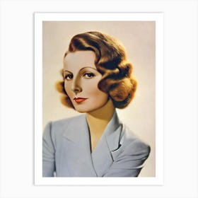 Greta Garbo Retro Collage Movies Art Print