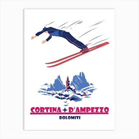 Ski Jump At Cortina Di Ampezzo Art Print
