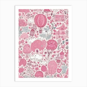 Pink Forest Art Print