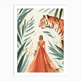 Tiger And Bride Art Print