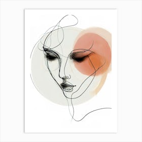 Woman Face Illustration Art Print