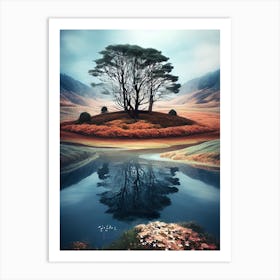 Tree In The Water 3 Art Print