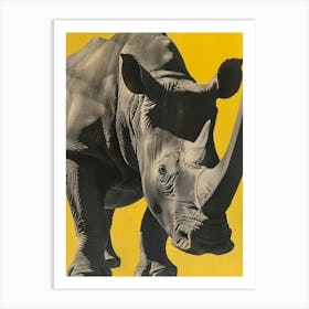 Rhino Art Print