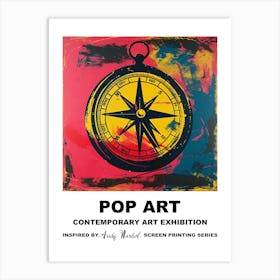 Poster Compass Pop Art 1 Art Print