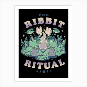 The Ribbit Ritual - Funny Cute Frog Magic Gift Art Print