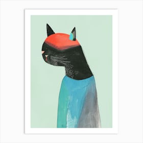 Cat With Hat Art Print