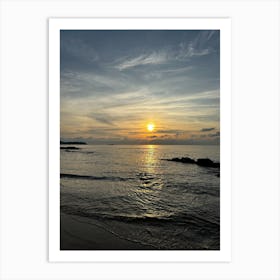 Sunset On The Beach Art Print