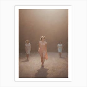 Three Women Walking In The Sun Art Print