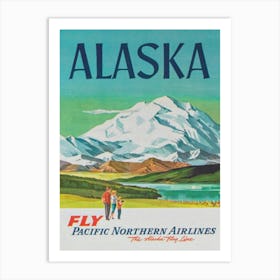 Alaska Retro Vintage Travel Poster Art Print