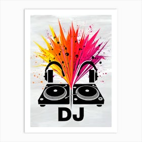 Dj Logo Art Print