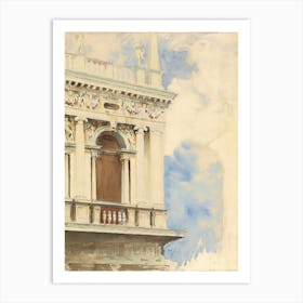 A Corner Of The Library In Venice, John Singer Sargent Art Print