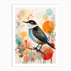 Bird Painting Collage Dipper 2 Art Print