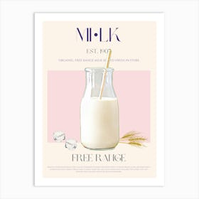 Milk Mid Century Art Print