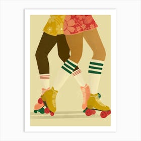 Roller Skaters  Art Print