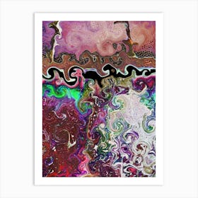 Black waves Art Print