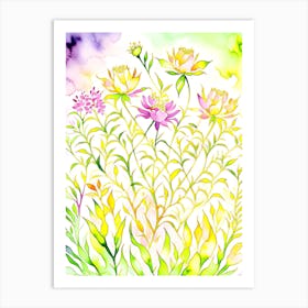 Lotus Flower Watercolor Painting Art Print