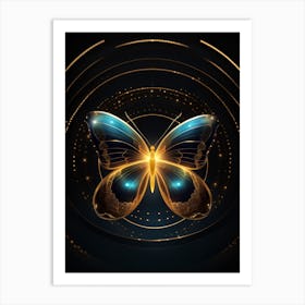 Golden Butterfly 41 Art Print