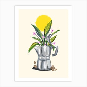Coffee And Plants Art Print
