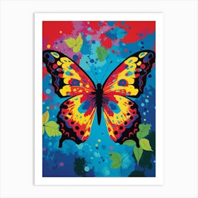 Pop Art Question Mark Butterfly 4 Art Print