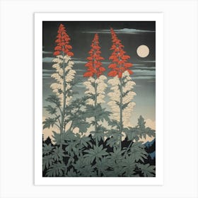Yomogi Japanese Mugwort 2 Vintage Botanical Woodblock Art Print
