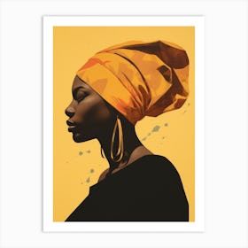 African Woman In Turban 14 Art Print