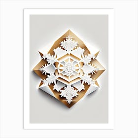 Hexagonal, Snowflakes, Marker Art 3 Art Print