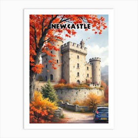 Newcastle Retro Vintage Travel V 04 Art Print