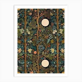 William Morris Moonlight In The Forest 3 Art Print