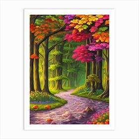 Colorful Forest 1 Art Print