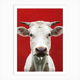 Cow With Horns 2 Art Print