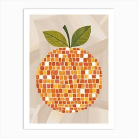 Orange Mosaic 55 Art Print