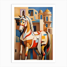 Horse In The City Art Print