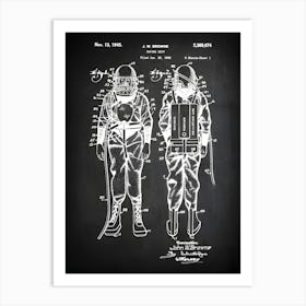 Diving Suit, Scuba Diving Suit, Diving Suit Patent, Vintage Diving Suit, Diving Wall Decor, Diving Poster, Diving Print, Scuba Dive, Sd674 11 Art Print