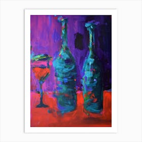 Bottles And Glass Art Print