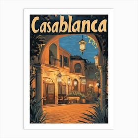 Aihrgdesign A Mid Century Modern Travel Poster For Casablanca 4 Art Print