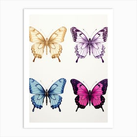 Set Of Butterflies 2 Art Print