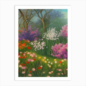 Flowers In The Garden Art Print