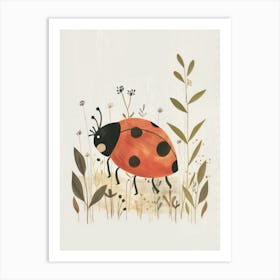 Charming Nursery Kids Animals Ladybug 3 Art Print