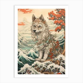 Corsac Fox Japanese Illustration 3 Art Print