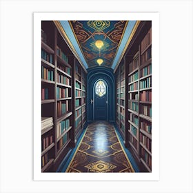 Library Hallway Art Print