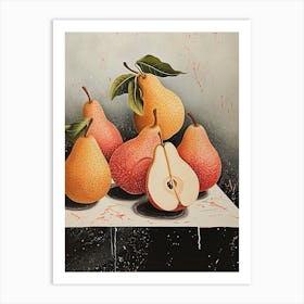 Art Deco Inspired Pears Art Print