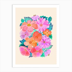 Watercolor Flowers Art Print