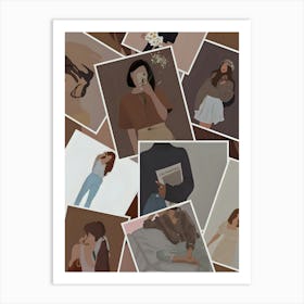 Collage Of Women Art Print