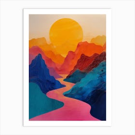 Sunset In The Mountains 59 Art Print