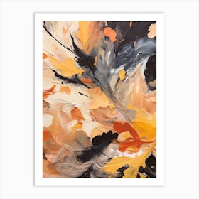 Autumn Leaves Abstract Painting Art Print