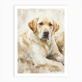 Labrador Retriever Watercolor Painting 4 Art Print