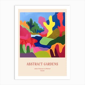 Colourful Gardens Jardin Botanique De Montral Canada 2 Red Poster Art Print