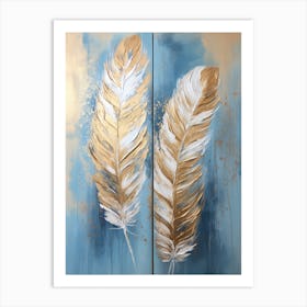 Gold Feathers Art Print