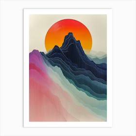 'Sunset Mountain' 1 Art Print